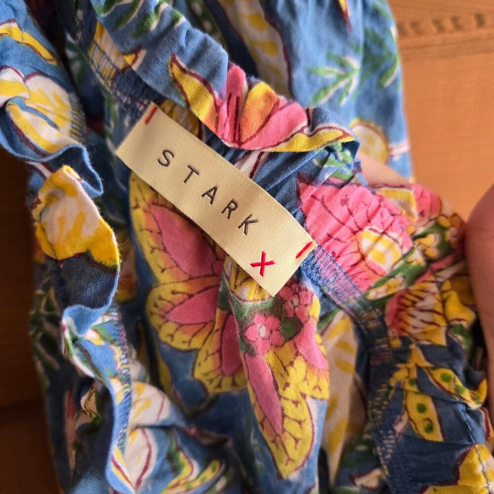 Starkx Bandeau Top Tube Bubble Crop Floral Summer Brights M Boho Tropical Beach - Picture 3 of 7